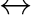 $\leftrightarrow $